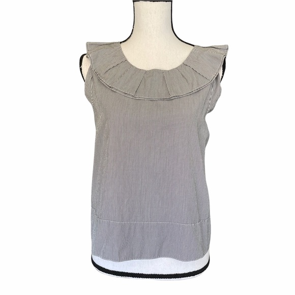 Tibi Striped Ruffle Top - Picture 6 of 8